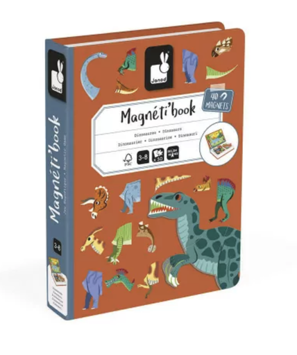 [3700217325909] Jeu éducatif - Janod - Magnétibook dinosaures 