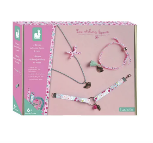 [3700217379285] Kit créatif - Janod - Bijoux rubans à fleurs