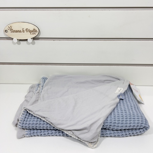 [B01284] Couverture 100x140 - KOEKA - Flanelle/Oslo bleu