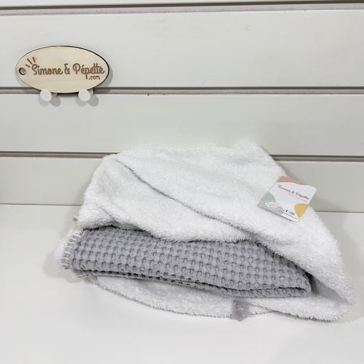 [B01304] Couverture 75x100 TOG 3 - KOEKA - Teddy/Oslo gris
