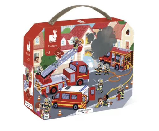 [3700217326050] Puzzle 24 pièces - Janod -  Pompiers