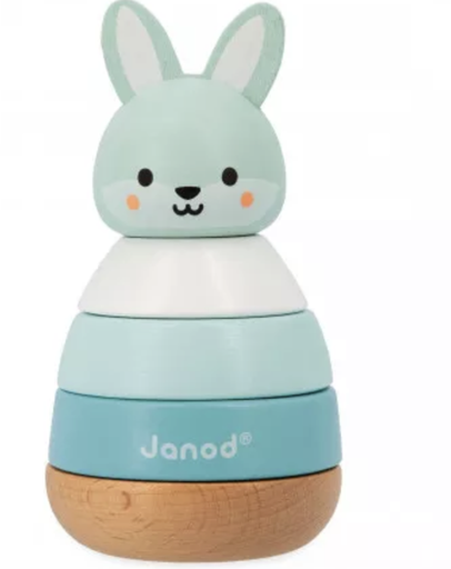 [3700217386535] Empilable - Janod -  lapin pure bois
