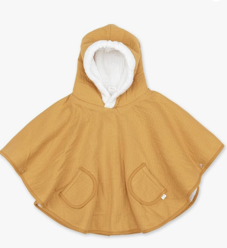 [5420010704753] Poncho de voyage -Bemini - 9-36m golden tetra jersey + teddy   