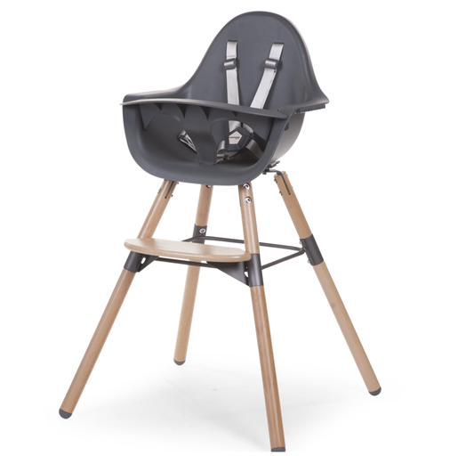 [CHEVOCHNA] Chaise haute réglable en hauteur - Childhome - Evolu naturel anthracite