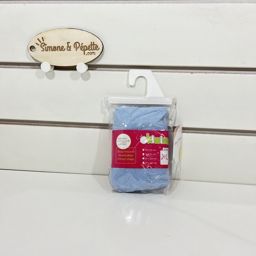 [P00128] Drap housse berceau - kiwizz - 40x90 bleu