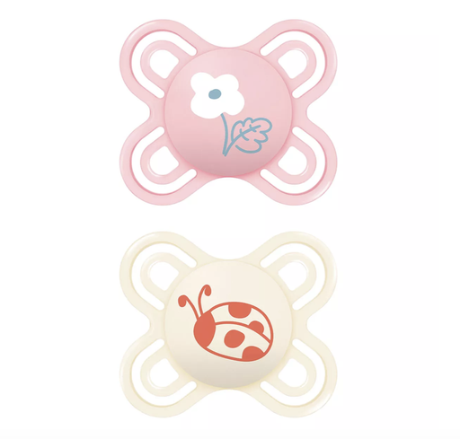 [9001616838286] Lot de 2 sucettes - MAM - Perfect Start rose 0-2 mois