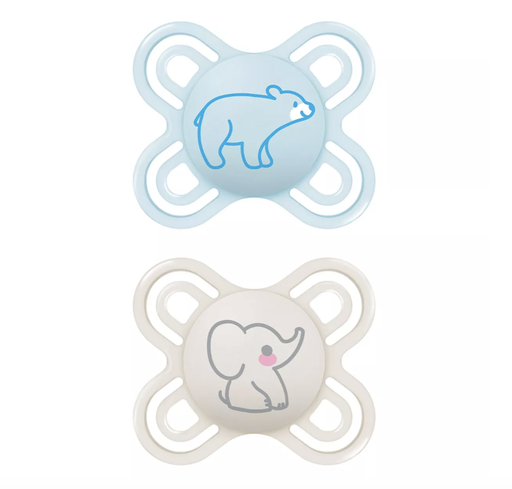 [9001616838286] Lot de 2 sucettes - MAM - Perfect Start bleu 0-2 mois 