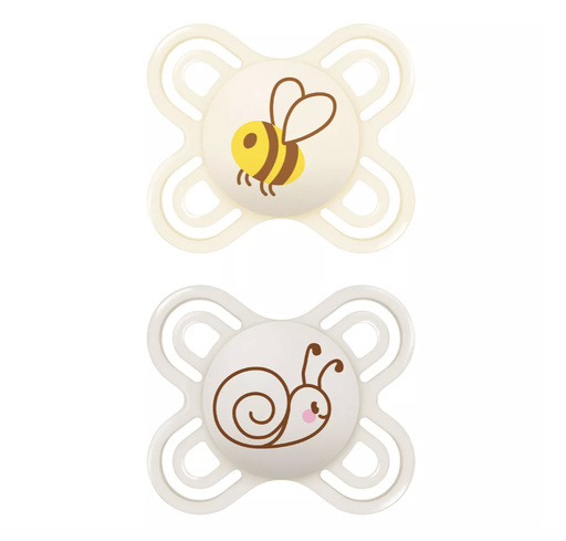 [9001616838286] Lot de 2 sucettes - MAM - Perfect Start beige 0-2 mois  