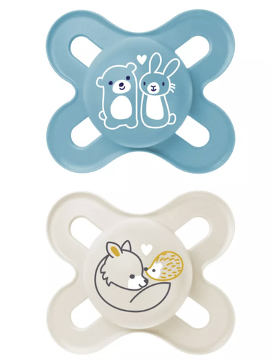 [9001616831454] Lot de 2 sucettes - MAM - Original Start Bleu 0-2 mois  