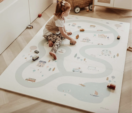 [4895250600935] Tapis en mousse/circuit - Play & Go - EEVAA Village Terrazzo