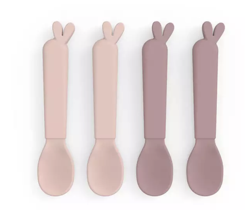 [5712643030799] Pack de 4 cuillères - done by deer - violet/rose
