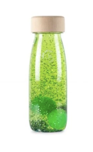 [8425402476352] Bouteille sensorielle - Petit Boum - "Float" Green