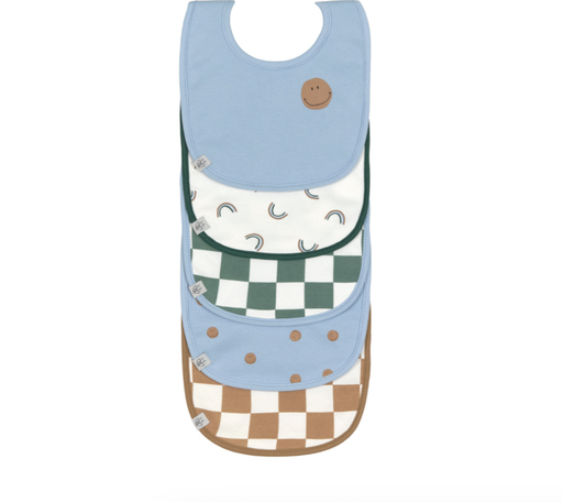 [4066239131317] Bavoirs imperméables (lot de 5) - Lässig -  Happy Rascals Smile Sky blue