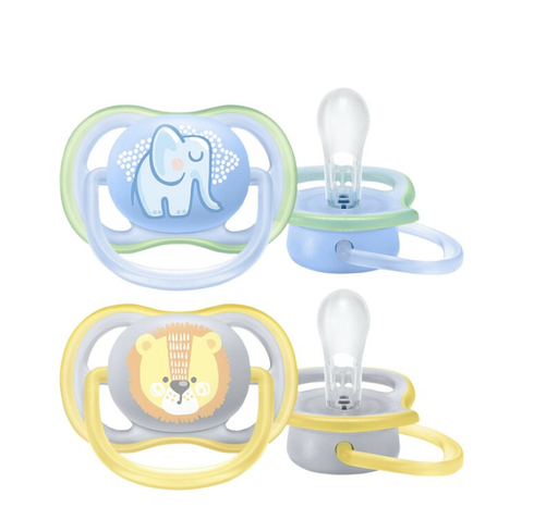 [8710103942535] Sucettes 0+ - Avent - Ultra air éléphant/lion