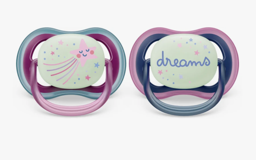 Sucettes 6+ - Avent - Ultra air rose/mauve