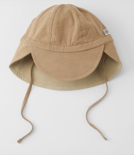[8720648015670] Chapeau réversible anti UV - Cloby - Peanut brown/sandy beach 6-12 mois 