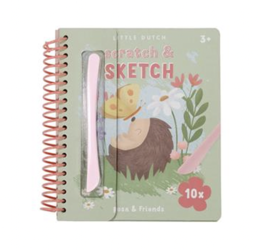 [8714274125537] Livre de cartes à gratter - Little Dutch - Rosa & Friends 