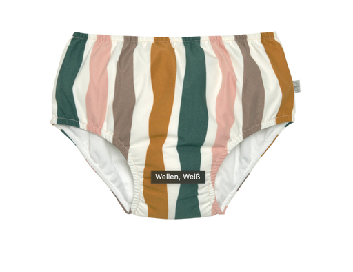 [4066239124029] Maillot de bain couche - Lässig - Vagues rose blanc 7/12 mois
