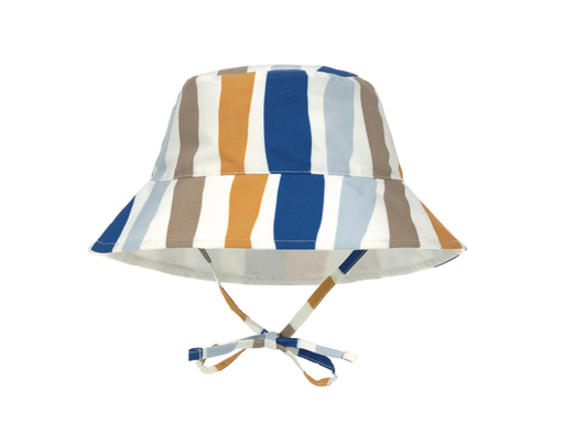 [4066239127754] Chapeau anti UV réversible - Lässig - Vagues bleu blanc 7/18 mois