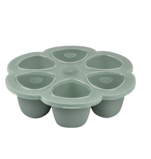 [3384349140007] Multiportions silicone - Beaba - 6x90ml sage green