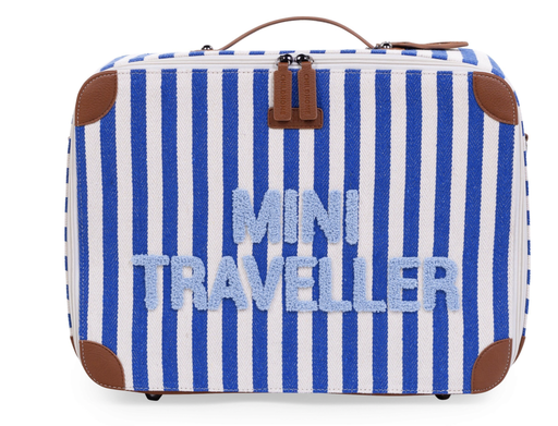 [5420007168070] Valise pour enfant - Childhome - Mini Traveller rayures bleu