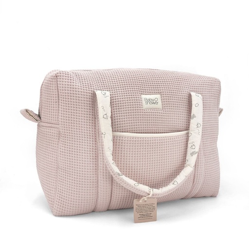 [5546904945955] Sac à langer - Babyshower - camila waffle rose