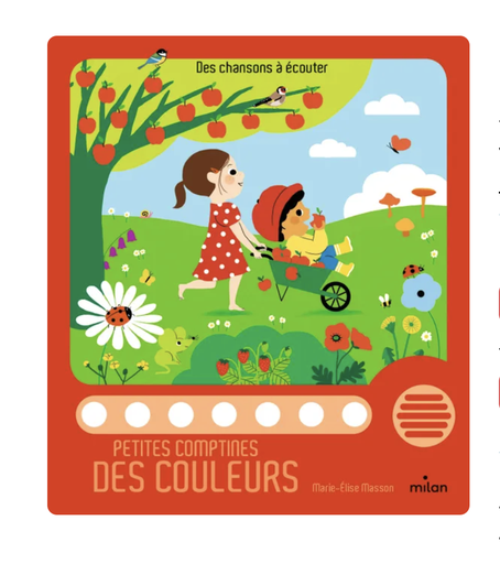 [9782408028794] Livre sonore - Milan - Petites Comptines des Couleurs