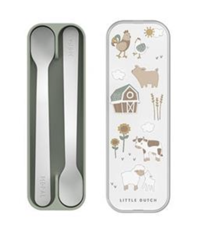 [8720294032687] Set cuillères bébé - Mepal - Little Farm (2pcs)