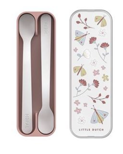 [8720294036753] Set cuillères bébé - Mepal - Flowers & Butterflies (2pcs) 