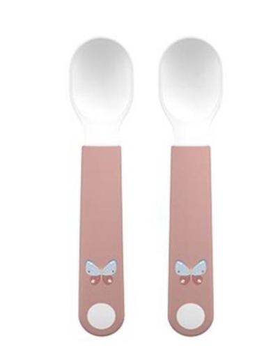 [8720294036746] Set cuillères d'apprentissage - Mepal - Flowers & Butterflies (2pcs)  