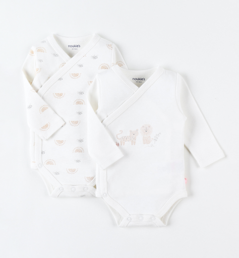 [5414220127846] Set de 2 bodys croisés - noukie's - Coton bio 9 mois
