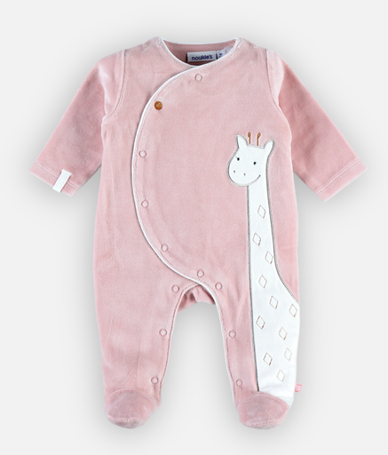[5413042712292] Pyjama en velours - noukie's - Girafe rose 1 mois