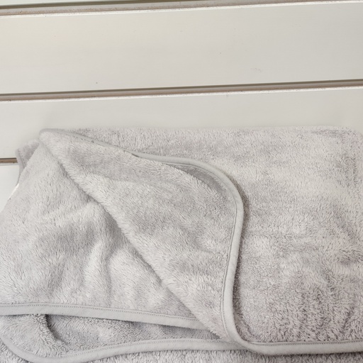 [P00676] Couverture 100x140 - Bemini - Softy gris