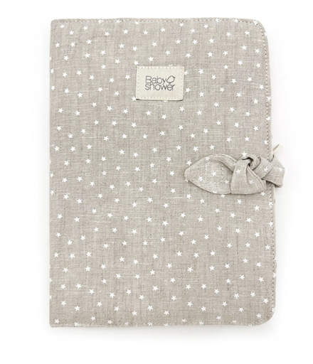 [5546904943166] Protège carnet de santé - Babyshower - Knot white ministars
