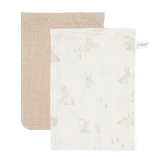 [8720847024299] Lot de 2 gants de toilette - Little Dutch - Baby bunny