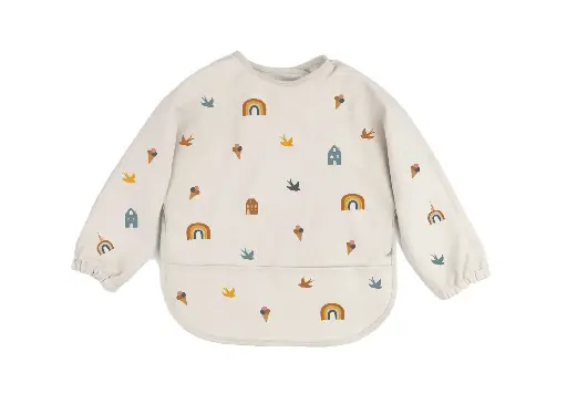[4260708452488] Bavoir à manches - The cotton cloud - ARC-EN-CIEL
