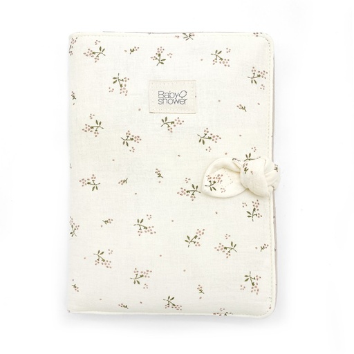 [7427252666472] Protège carnet de santé - Babyshower - Knot roseberry