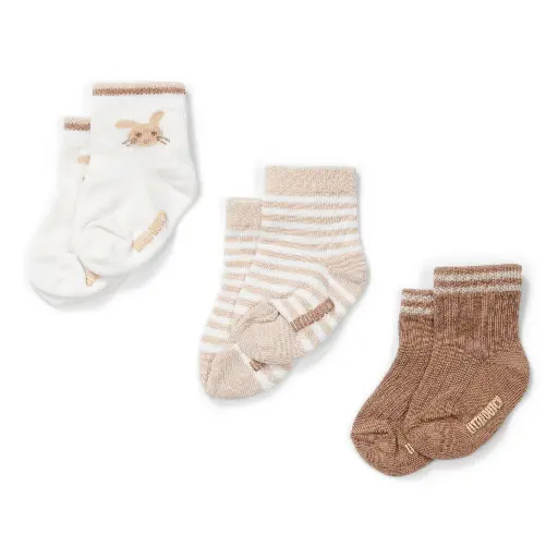 [8720847028570] Chaussettes - Little Dutch - Lots de 3 paires Chaussettes Baby Bunny - taille 2 (62 -  74)