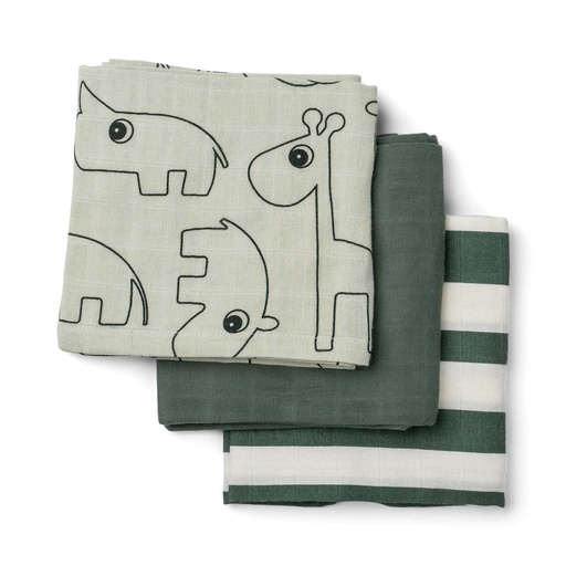 [5712643023685] Lot de 3 Tetra - Done by deer - Deer friends green 