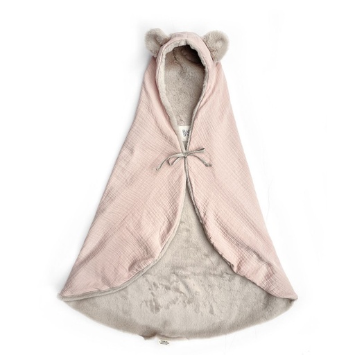 [5546904940332] Couverture polaire - Babyshower - Teddy nude powder