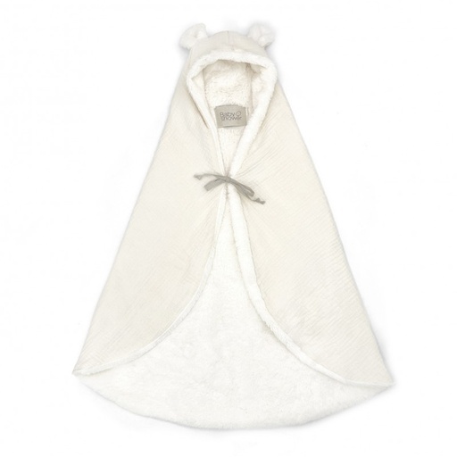 [7427244681711] Couverture polaire - Babyshower - Teddy ivory powder