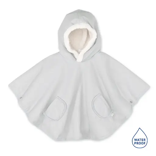 [5420010715445] Poncho de voyage -Bemini - 9-36m Plum WATERPROOF + TEDDY
