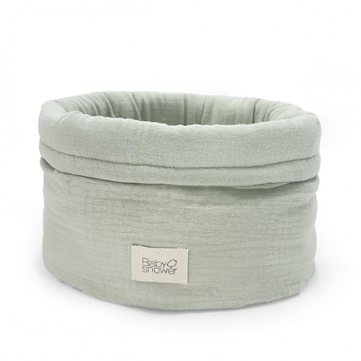 [7427244682893] Panier de rangement - Babyshower - Moyen sage powder