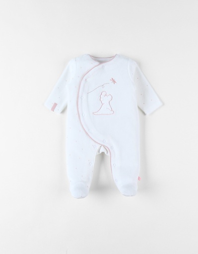 [5414220151384] Pyjama - noukie's - Popsie en velours, écru 1 mois