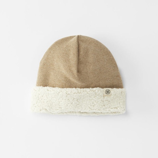 [8720648015755] Bonnet réversible - Cloby - Teddy Brun 6/12 mois 