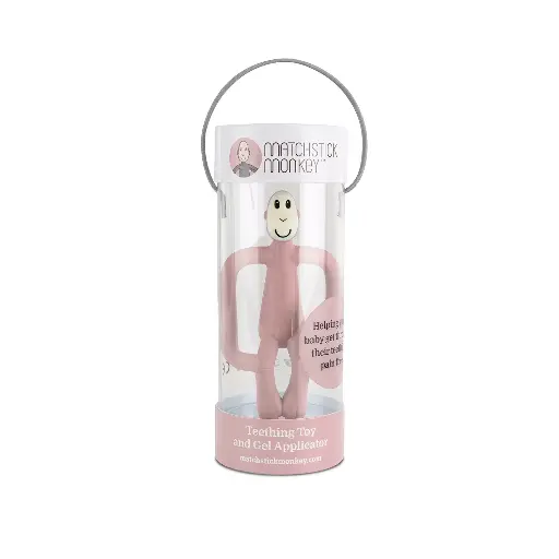 [705604684617] Jouet de dentition - Matchstick Monkey - Singe Vieux rose