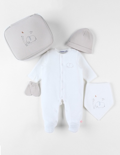 [5414220159601] Valise de maternité - noukie's -  Pyjama 1 mois écru