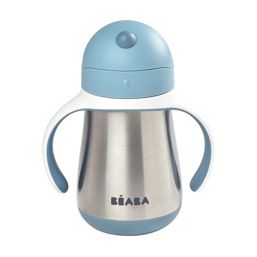 [3384349134815] Tasse - Béaba - Paille inox 250 ml windy blue