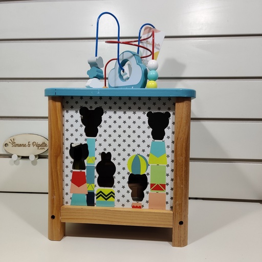 [P01077] Grand cube d'activités en bois - Vertbaudet 