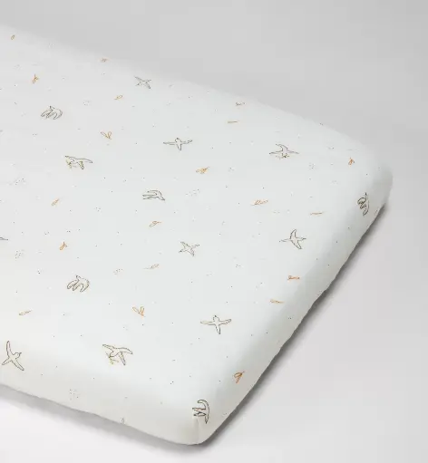 [3701205538042] Drap housse Coton Bio Jersey - Kadolis - Berceau 50X83 L'envolée